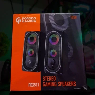 Porodo Gaming Stereo Speakers Bluetooth - Black